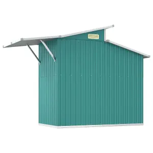 Berkfield Garden Shed Green 270x130x208.5 cm Galvanised Steel