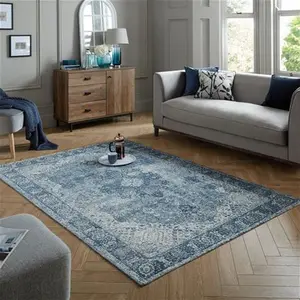 Dunelm Mila Traditional Rug, Persian, Size: 120cm X 170cm (4ft X 5.5Ft), Blue, Mila Denim