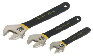 Sealey Adjustable Wrench Set 3pc Ni-Fe Finish AK907