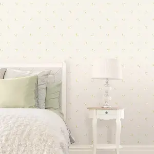 Galerie Abby Rose 4 Green Light Grey Laurel Spot Smooth Wallpaper