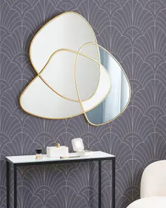 Beliani Modern Wall Mirror TAILLY Gold