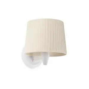 Luminosa Samba Wall Light with Shade White, E27