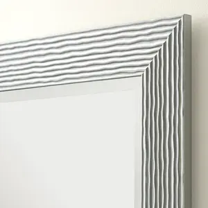 Madge Glass Wall Mirror Silver / 107.5cm H x 130.5cm W