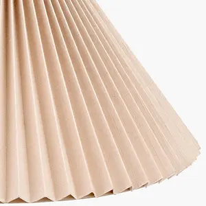 Natural Linen Hard Pleat Tapered Lampshade