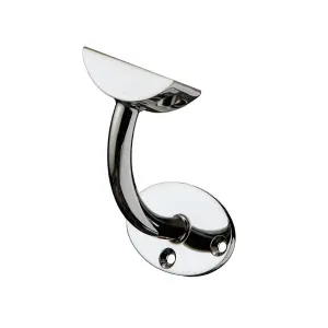 Fusion Polished Chrome effect Metal Handrail bracket (L)73mm (H)75mm (W)40mm