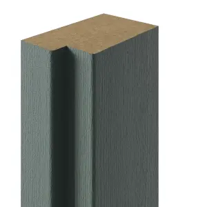 GoodHome Alpinia Matt Green Square Pilaster, (H)2400mm (W)80mm