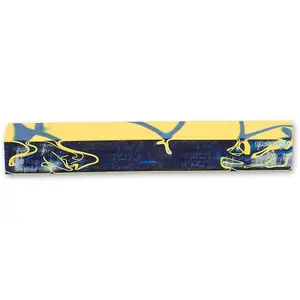 Shockwave Acrylic Pen Blank - Navy with Yellow