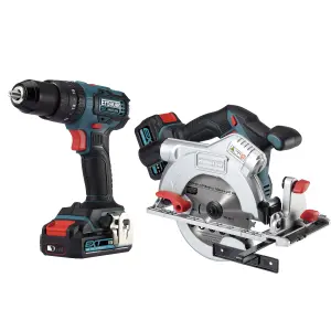 Erbauer 18V Li-ion EXT Cordless 2 piece Power tool kit (2 x 5Ah) - ECD18-Li-2 ECS18-Li