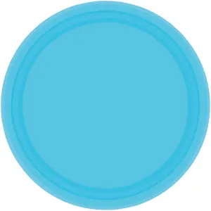 Amscan Paper Plain Dinner Plate (Pack of 8) Caribbean Blue (One Size)