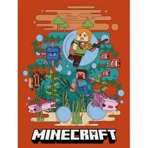 Minecraft Canvas Multicoloured (40.5cm x 2cm x 30.5cm)