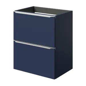 GoodHome Imandra Slimline Matt Blue Wall-mounted Bathroom Cabinet (H) 600mm (W) 500mm