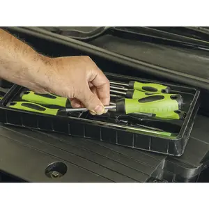 8 PACK - Hi-Vis Green Screwdriver Set - Slotted Phillips POZI Premium Drivers