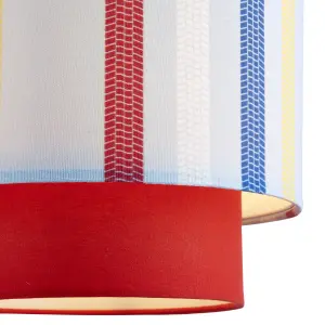 Printed Multicolour Stripe Light shade (D)25cm