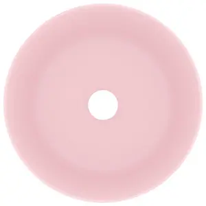 Belfry Bathroom Katha 400mm L x 400mm W Ceramic Circular Sink Pink