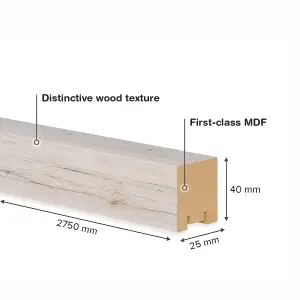 Slatted Room Divider - Stone Grey - 2750mm x 40mm x 25mm - 8 Pack