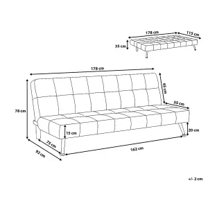 Sofa Bed OLSKER Black Faux Leather