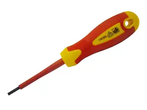 Faithfull  VDE Soft Grip Screwdriver Parallel Slotted Tip 5.5 x 125mm FAISDVDE55