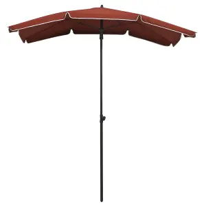 Berkfield Garden Parasol with Pole 200x130 cm Terracotta