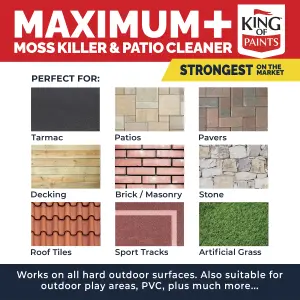 Moss Killer Brick Maximum Concentrate Strongest on the Market for TARMAC- ROOFS AND MORE