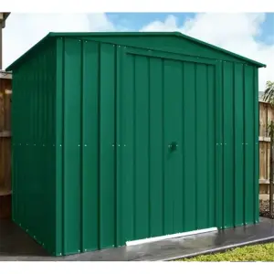 8 x 6 Premier Apex Metal Garden Shed - Heritage Green (8ft x 6ft / 8' x 6' / 2.4m x 1.8m)