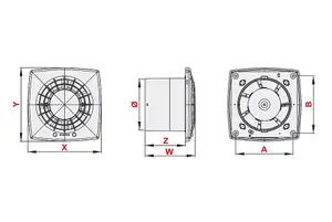 Bathroom White Wall 12V Extractor Fan 100mm Ventilator