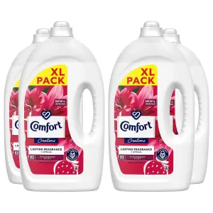 Comfort Fabric Conditioner Lasting Fragrance Strawberry & Lily 2.49L 83W, 4 Pack