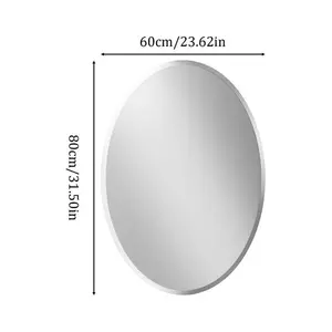 Oval Flat Rithi Wall Mirror 80cm x 60cm