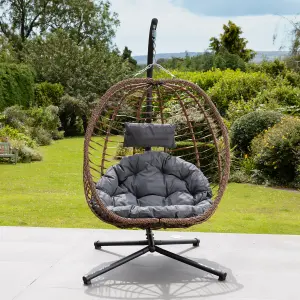 Aylesbury Swing Egg Pod Chair - Dark Grey