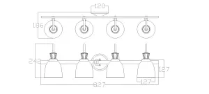 Kichler - Cora 4 Light Wall Light