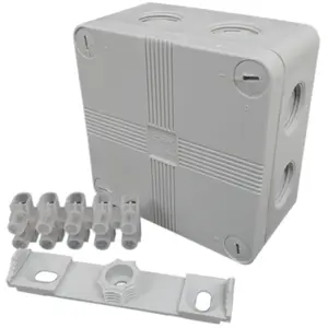 IP66 Outdoor Junction Box 91x47mm with 20mm Knockouts - Grey