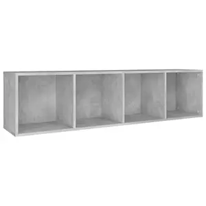 Berkfield Book Cabinet/TV Cabinet Concrete Grey 36x30x143 cm Engineered Wood