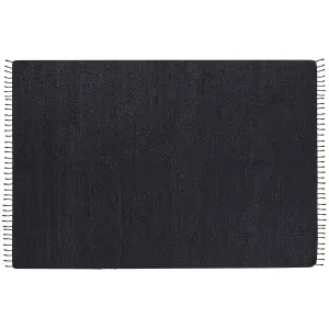 Jute Area Rug 160 x 230 cm Black SINANKOY