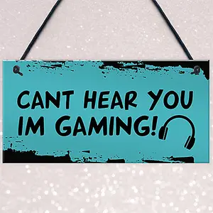 Red Ocean Funny Gaming Sign For Bedroom Gamer Gift For Son Christmas Birthday Gift Idea Gaming Plaque