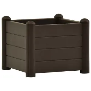 Berkfield Garden Raised Bed PP Mocha 43x43x35 cm