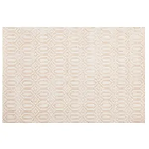 Viscose Rug 140 x 200 cm Beige ADATEPE