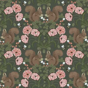 Galerie Apelviken 2 Green Floral Woodland Smooth Wallpaper