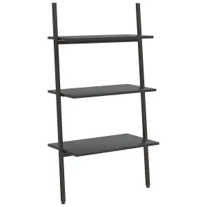 Berkfield 3-Tier Leaning Shelf Black 64x34x116 cm