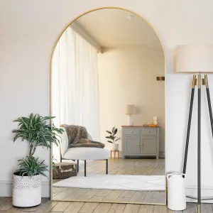 Jobu home - Akiko - Full Length Gold Metal Arched Mirror - 200cm x 120cm