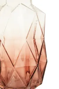 Interiors by Premier Brice Small Pink Glass Vase