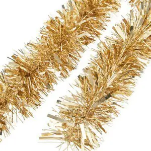 Gold Effect Christmas Tinsel 2m