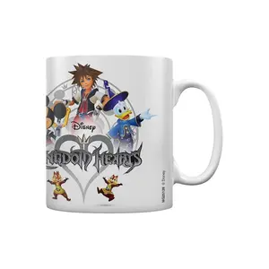 Kingdom Hearts Logo Mug White/Black/Blue (One Size)