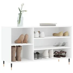 Berkfield Shoe Cabinet White 102x36x60 cm Engineered Wood