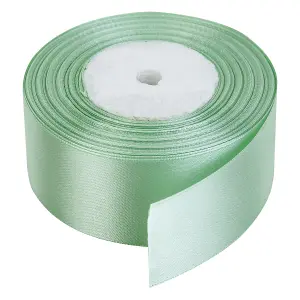 50mm Mint Green Double Sided Satin Polyester Ribbon Roll, 25 metres