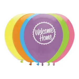 Creative Party Welcome Home Latex Balloons (Pack of 6) Multicoloured (One Size)