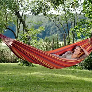 Amazonas Tahiti Vulcano Cotton Single Garden Hammock With Bag