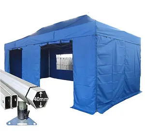 3m x 6m Extreme 40 Instant Shelter Pop Up Gazebos Frame, Canopy & Sides - Royal Blue