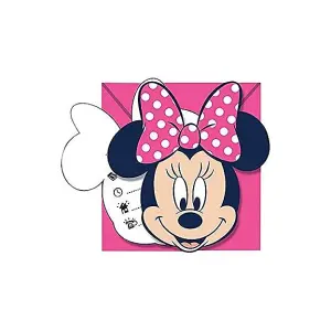 Disney I Love Dots Paper Minnie Mouse Party Plates (Pack of 8) Pink/White/Black (One Size)