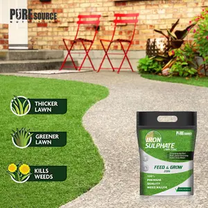 Iron Sulphate 2kg / 2000g Makes Grass Greener, Hardens Turf and Prevents Lawn Disease Makes upto 2000L & Covers upto 2000m2 by PSN