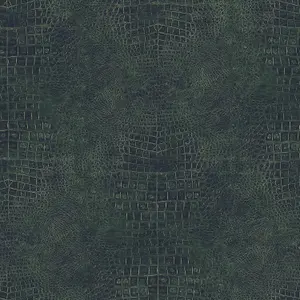 Galerie Natural Fx Green Crocodile Embossed Wallpaper