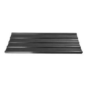 12 Pcs Black Coated Metal Roofing Sheet Corrugated Shed Panels,L 115 cm x W 45 cm x T 0.27 mm